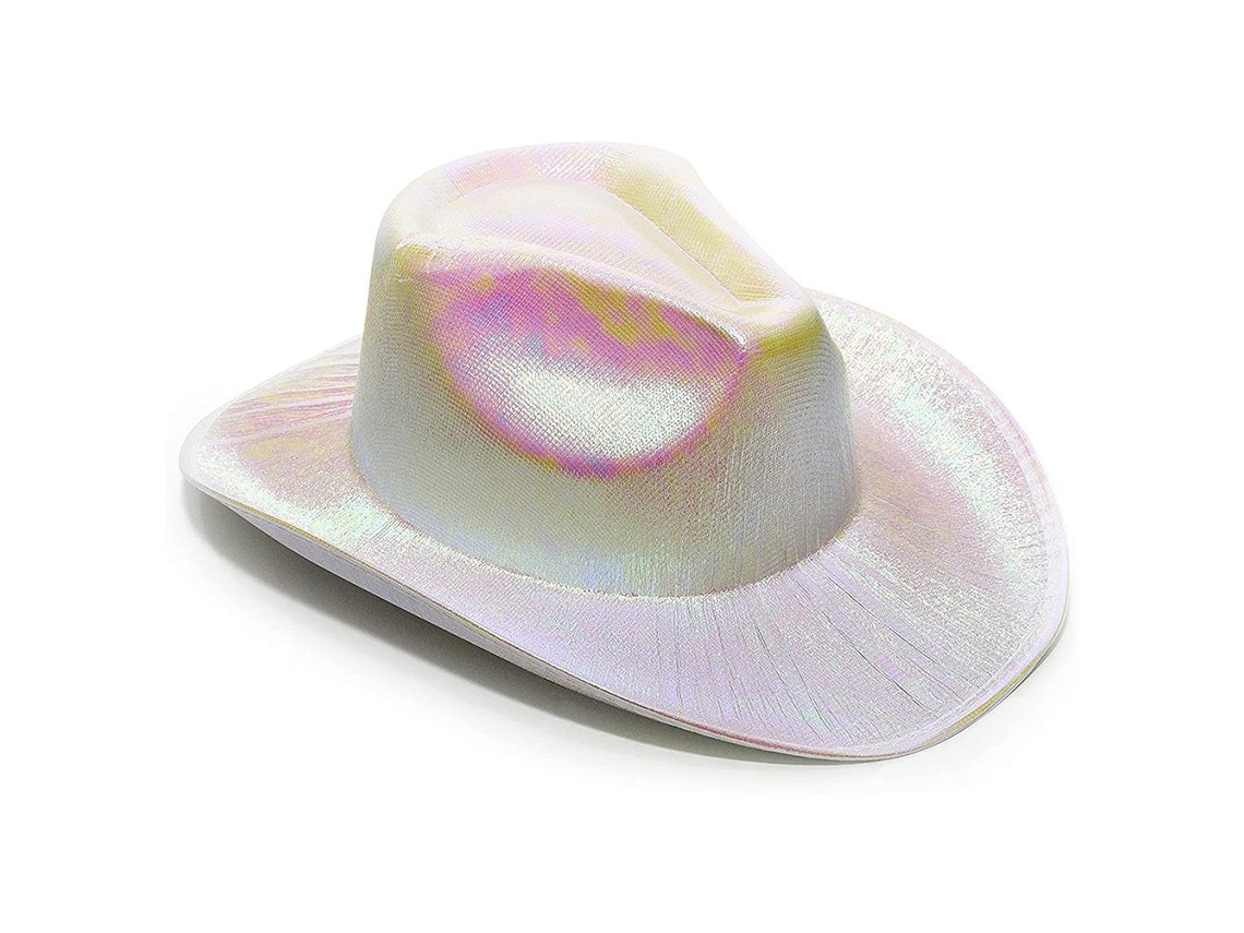 Sombrero de Cowboy Brilhante, com Purpurina, para Halloween, Carnaval, Natal, Cowboy Colorido, Pérola