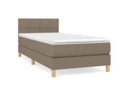 Box Spring Bed, Box Spring Beds Vidaxl Cinzento-acastanhado Tecido (100 X 200 Cm)