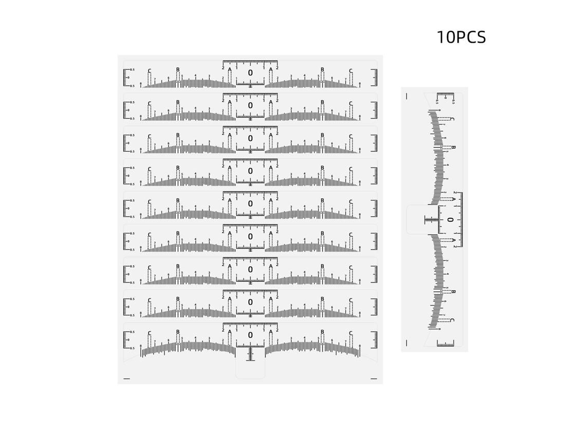 10pcs Régua De Sobrancelha Descártavel Stencil Microblading Kit Forma De Sobrancelha Para Suprimentos Microblading