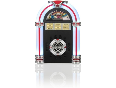 Jukebox 1x 1,5W LEDs RGB c/ Leitor USB/SD/MP3/AUX - 