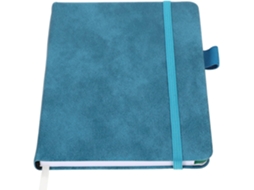 Agenda De Endereços Em Formato A6 Mini, Revestida Em Couro Sintético Azul Celeste, Com Divisórias
