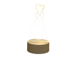 2026 luz Nocturna 3d Led Corazón Stitch Con Iluminación Cálida para Decoración de Dormitorio