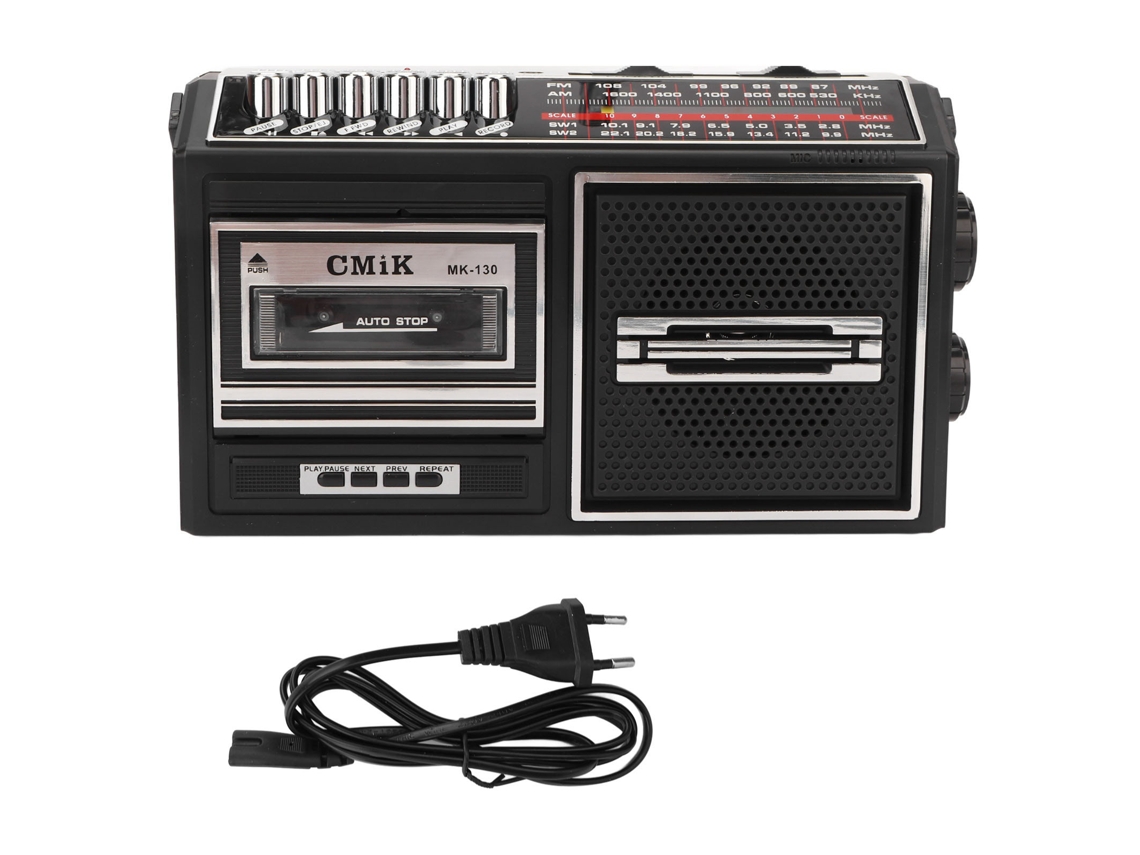 Gravador de Rádio Cassete EOOCOO com Reprodução de Fita