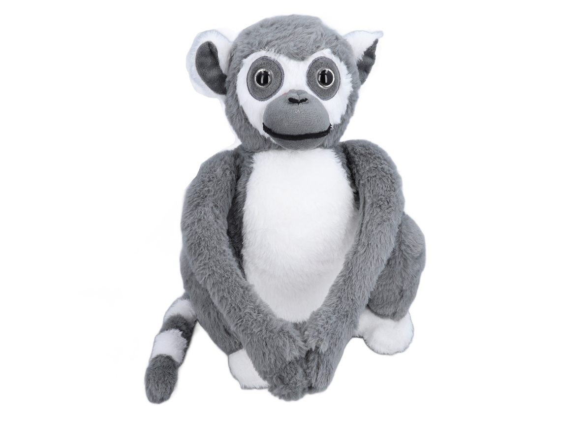 Brinquedo De Macaco De Pelúcia Fofo De Braços Longos Pendurado Macio Decorativo Cinza