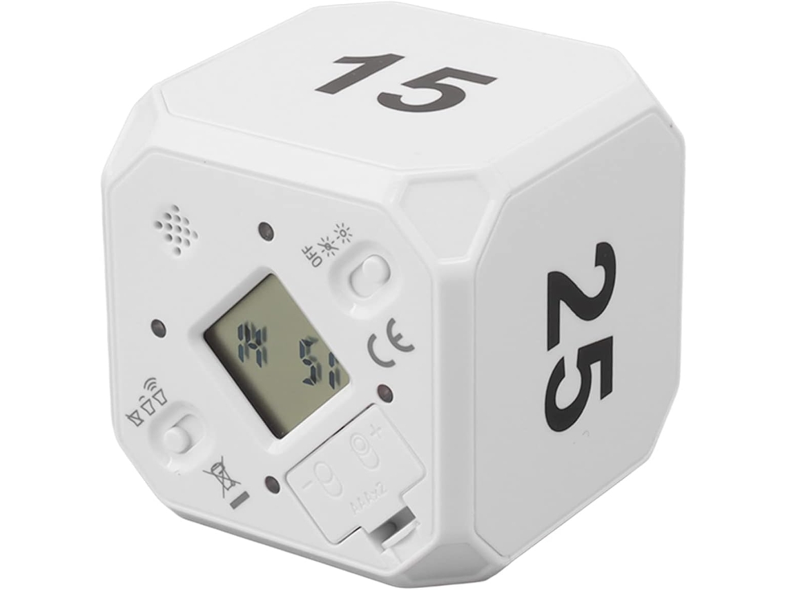 Temporizador Pomodoro 15 25 E 45 Minutos (branco)