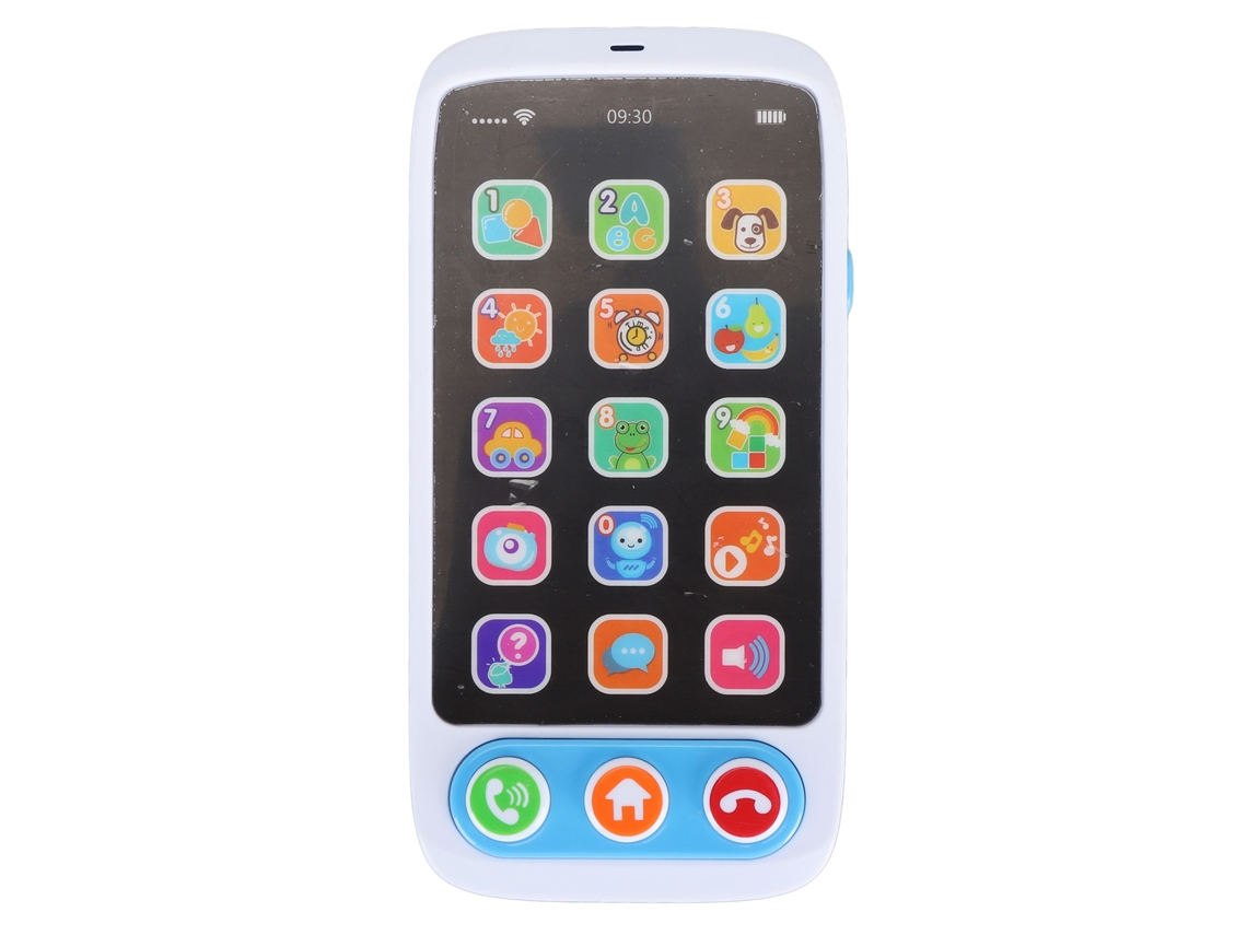 Brinquedo De Telefone Celular Infantil Musical Multifuncional Aprendizagem Interativa Com Sons Para Bebês Meninos Meninas Azul