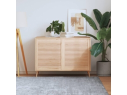 Vidaxl Portas De Armário 2 Pcs Com Design De Persiana Pinho Maciço