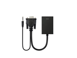 Cabo adaptador conversor VGA macho para HDMI fêmea Slowmoose com saída HDA 1080p