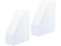Conjunto De 2 Organizadores De Mesa Transparentes De Plástico Com Dupla Face, Porta Documentos, 9x24x27 Cm, Organizador Gokoco