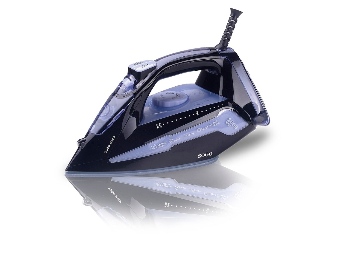 Ferro a Vapor SOGO PLA-SS-6330-L (Jato de vapor 200 g/min - Base Cerâmica)
