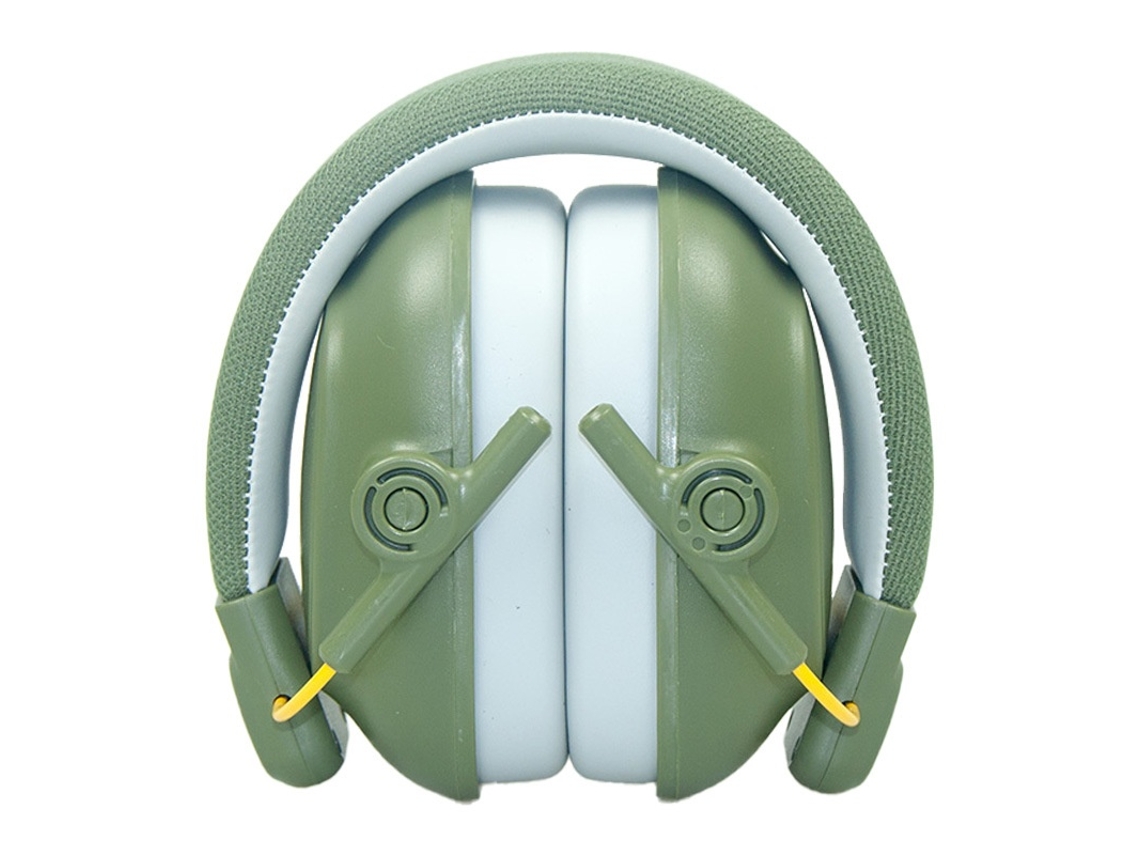 Protetor Auricular Infantis Com Redução De Ruído De Até 25 Db - Verde Militar Elysve