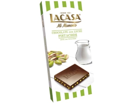 Tablete de Chocolate de Leite com Pistácio LACASA