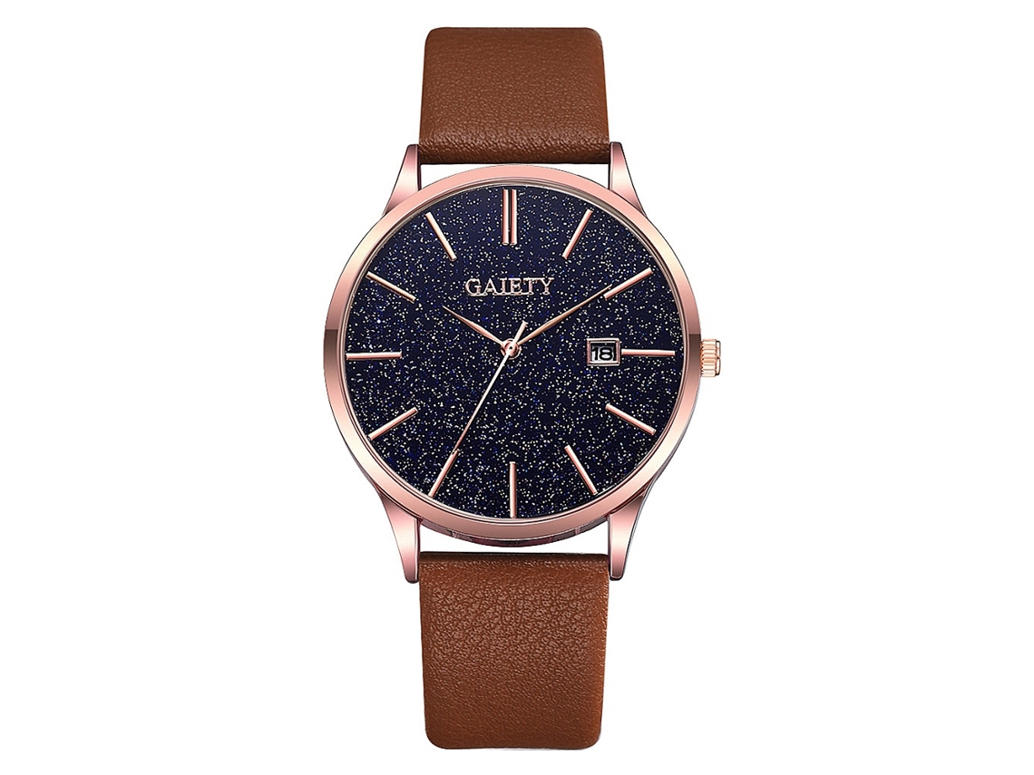 Relógio de Quartzo com Cinto de Pu para Homem, Estilo Céu Estrelado Fashion (9)