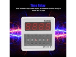 Temporizador Digital Laxiscreed Com Display, Relé Horário 220v E Ficha Branca