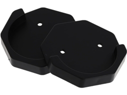 Suporte Adesivo Hexagonal Preto Para Varão De Cortina, 2 Peças, Para Varões De Chuveiro No Banheiro