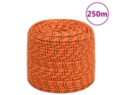 Vidaxl Corda De Barco 6 Mm 250 M Polipropileno Laranja