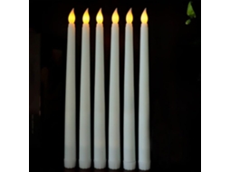 Velas Led Brancas Sem Chamas, Bateria Longa Duração para Decoração de Mesa ZYBLSSBB