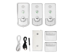 Interfone Sem Fio YURU IP54, Alcance Longo, 2 Vias, Luz Indicadora, Para Casa e Escritório