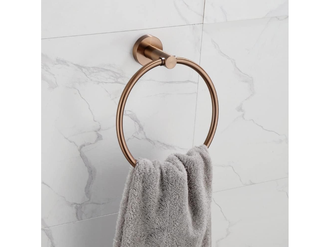 Acessórios Para Porta-toalhas/papel Higiênico Em Tom De Ouro Rosa Escovado Nórdico
