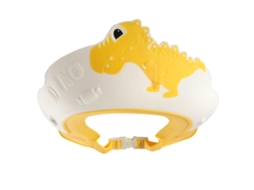 Gorro De Shampoo Para Crianças Com Forma De Dinossauro Cariativo Macio E Drenagem Eficiente Gorro De Banho Portátil Amarelo