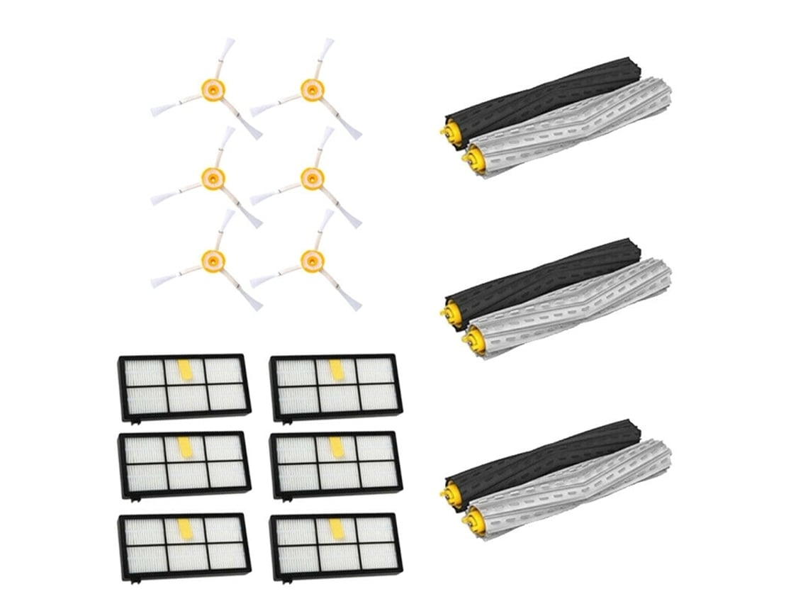 18 Peças De Reposição Compatíveis Para Irobot Roomba 800 880 870 Kit Acessórios Aspirador Pó Principal Filtro Escova Lateral*