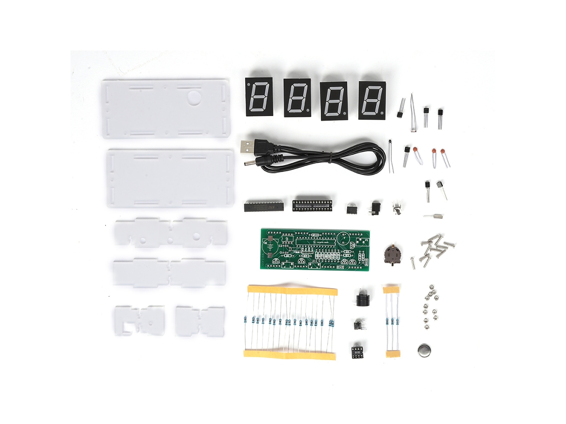 Aetheria kit de Relógio Eletrônico Diy com Scm C51, Tela Led Grande e Controle de Luz Processual