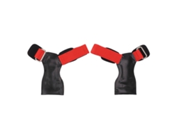 Cintas De Levantamento De Peso Com Borracha Para Punho Resistente Para Deadlift Academia Ginástica Fitness Par Vermelho