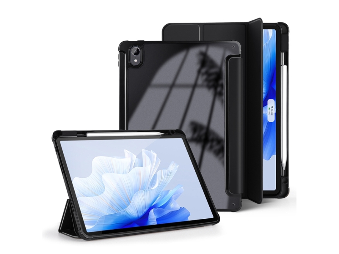 Capa Acrílica Transparente Três Dobras Halinuia Para Tablet Huawei Matepad Air 11,5 Polegadas