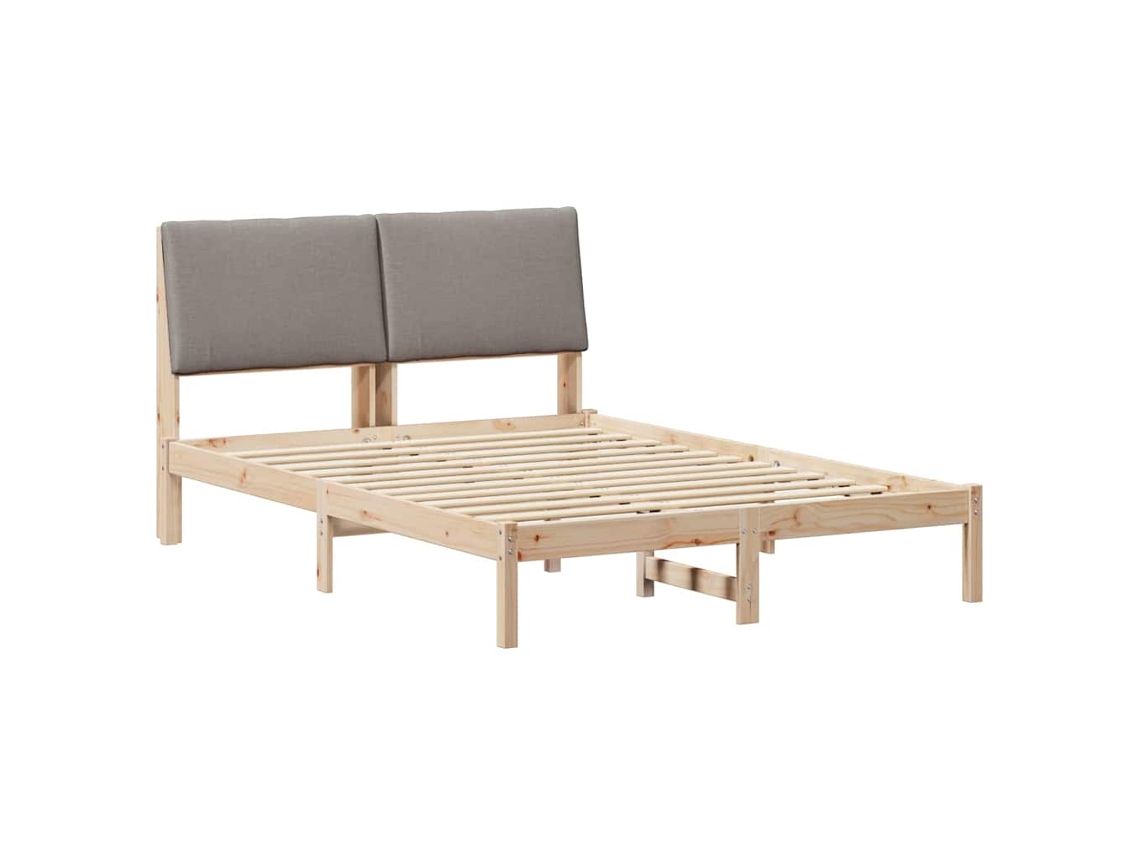 Estrutura da Cama com Cabeceira Marrom e Taupe 160x200 cm MAISON EXCLUSIVE