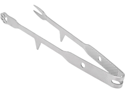 Pinça Para Churrasco Premium Em Aço Inoxidável 316com Cabo Antiderrapante E Ponta De Apoio Vertical, Ideal Para Bifes