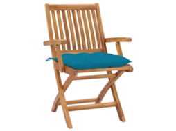Maison Exclusive - Cadeiras De Jardim Dobráveis C/ Almofadões 6 Pcs Teca Maciça