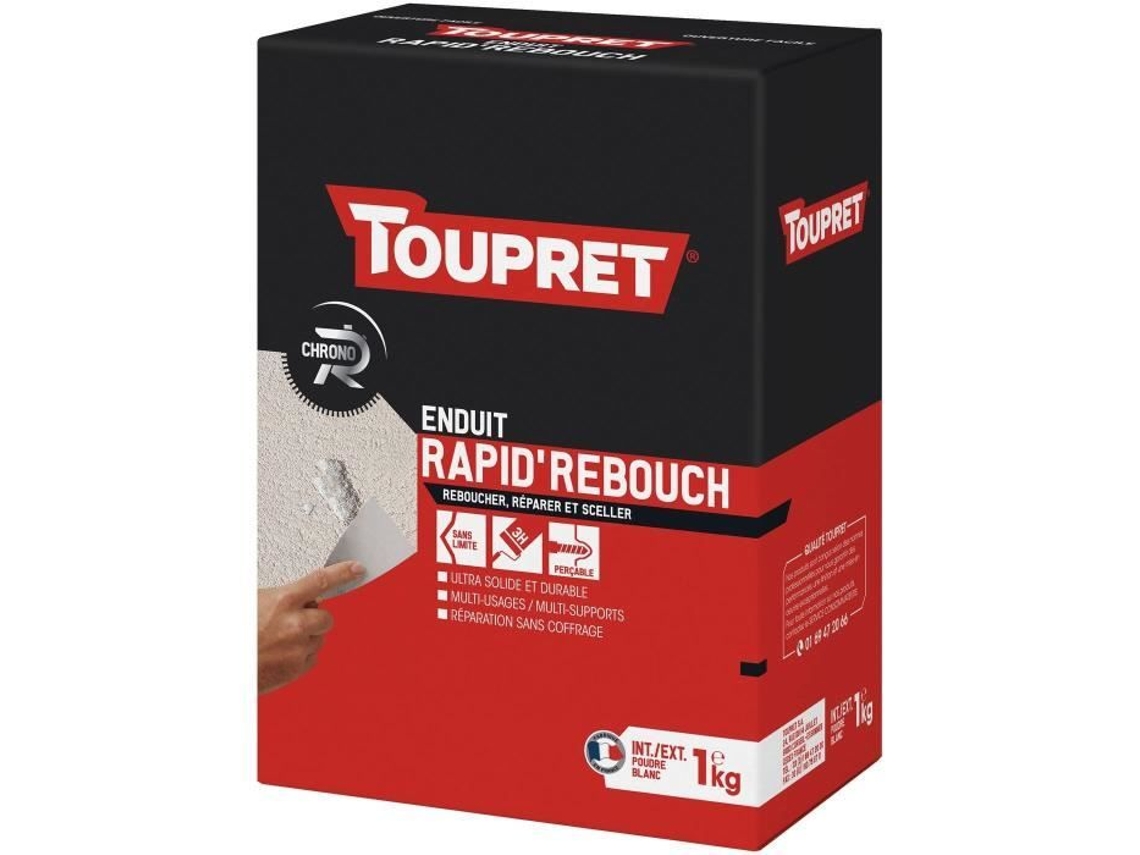 Pó De Revestimento De Enchimento Interior/exterior Rápido 1 Kg Espátula Incluída Toupret