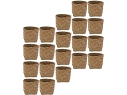 Caixas De Doces Hemobllo Em Palha Natural Trançada, 20 Unidades, Caixas De Presente Natal, Material Ecológico E Inodoro