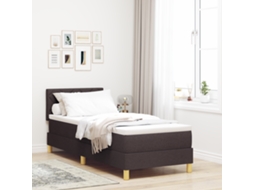 Cama Box Com Colchão E Led Castanha 80x200 Cm Tecido