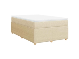 Cama com Molas/colchão 120x200 Cm Tecido Cor Creme MAISON EXCLUSIVE