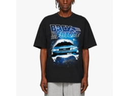 Rockinstone Back To The Future Movie Spacecar Black Adult T-shirt Size:xxl