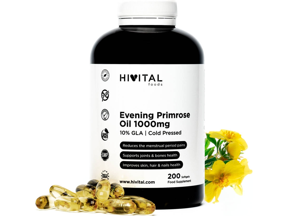 Suplemento Alimentar HIVITAL Óleo de Onagra (200 Cápsulas)