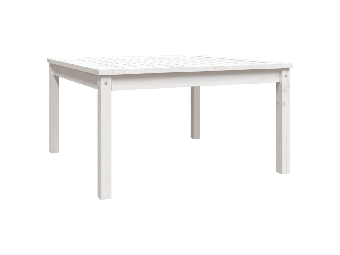Garden Table, Garden Tables Vidaxl Branco Madeira De Pinho (82.5 X 82.5 X 45 Cm)