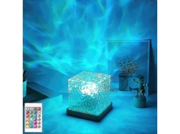 Lâmpada Celestial, Lâmpada Cubo Aurora Boreal, Ondas de 16 Cores com Controle Remoto, Recarregável, Ff BRILVIBERA