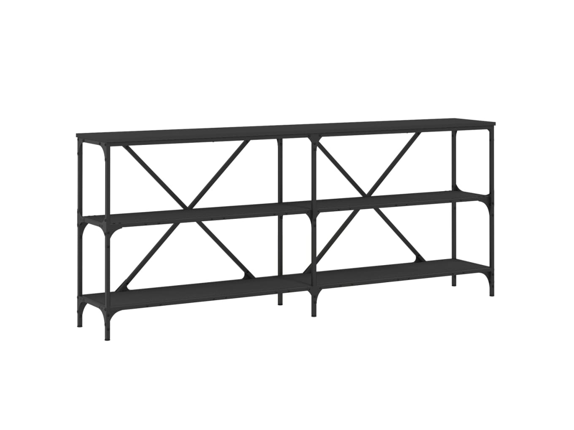 Console Table, Console Tables Vidaxl Preto Madeira Processada (n/a)