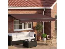Vidaxl Toldo Retrátil Elétrico Castanho E Antracite 2,5 X 2 M