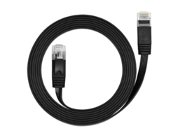 Cabo Ethernet Cat6 Flexível E Plano Com Conector Rj45 Para Roteador E Computador.