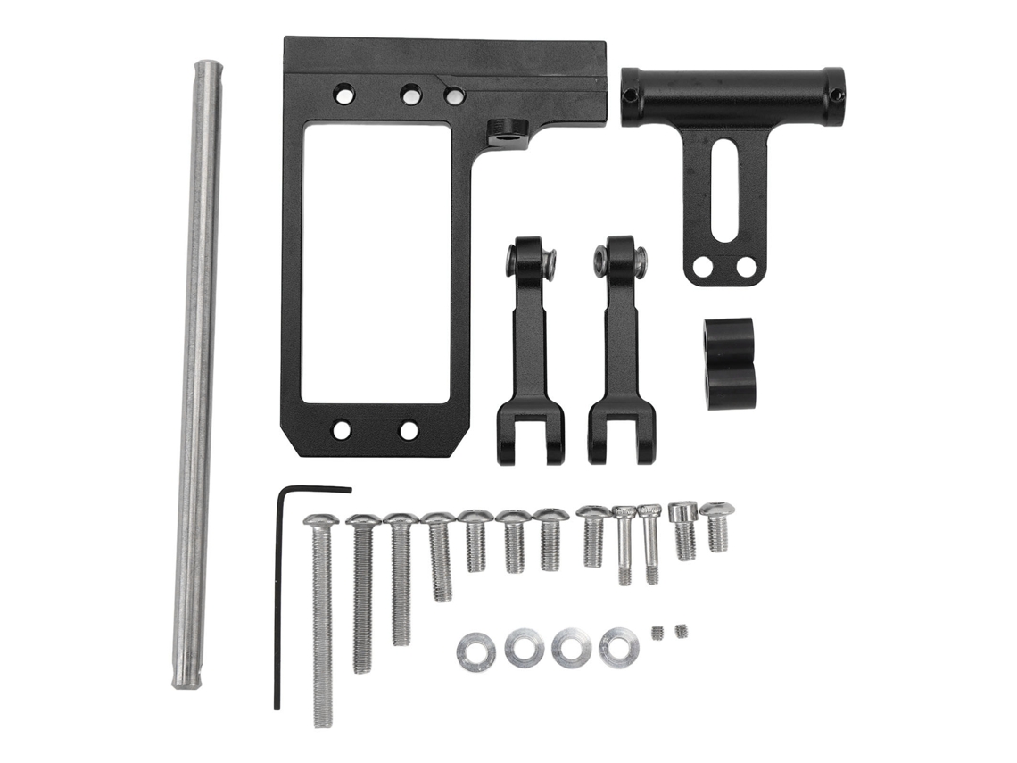Kit De Virabrequim De Servo Rc Com Sistema Hidráulico Em Alumínio Para Carros Vp F10 1/10 Preto