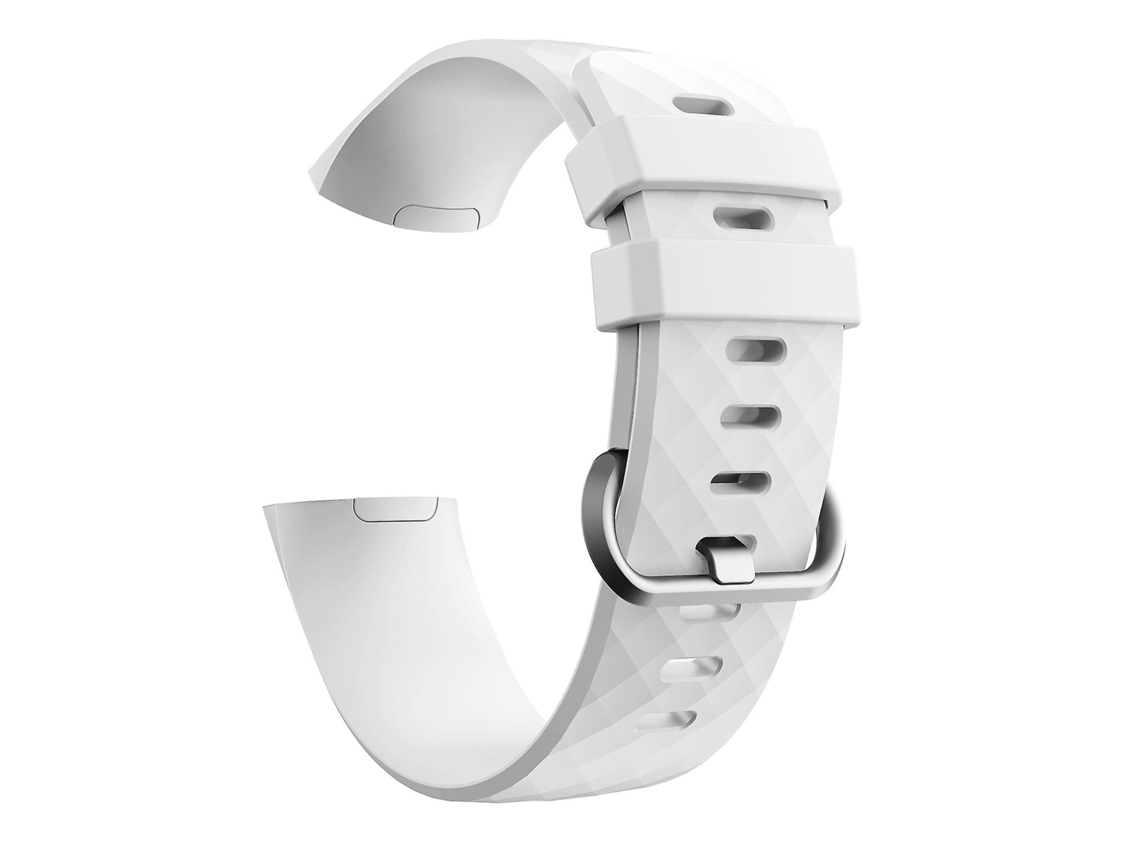 Pulseira de substituição de silicone com grãos de diamante para smartwatch Fitbit Charge3/Charge4 Ly Ebike (grande)