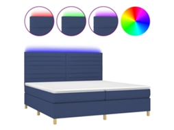 Box Spring Bed, Box Spring Beds Vidaxl Azul Tecido (200 X 200 Cm)