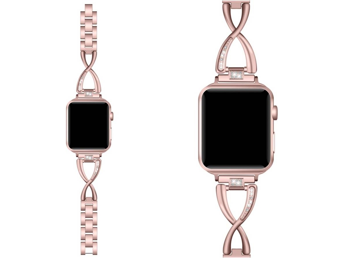 Bracelete Apple Watch 42 mm WJS Metal Rosa
