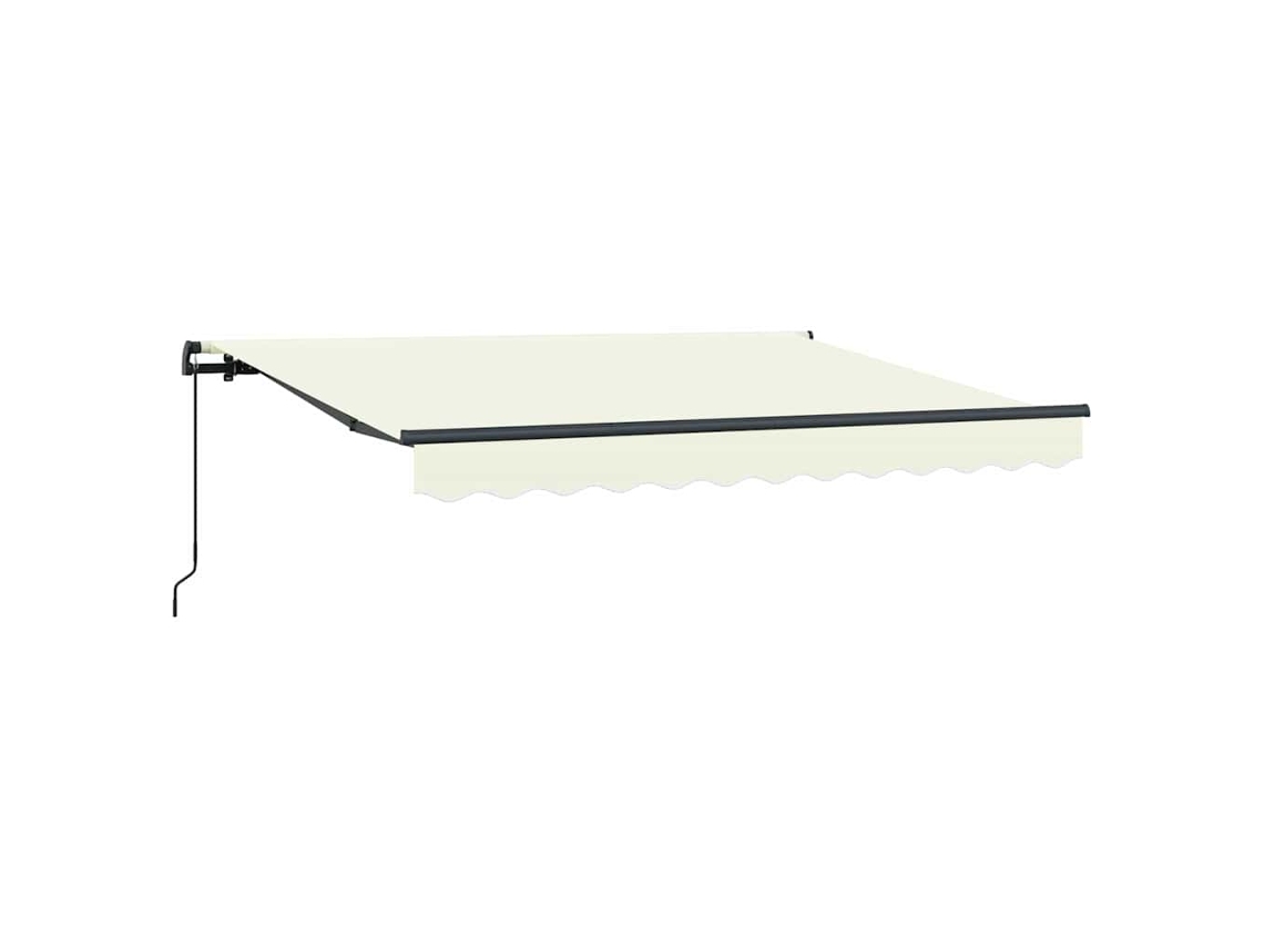 Conjunto 1 Toldo Retrátil Vidaxl Creme Tecido (250 X 200 Cm)