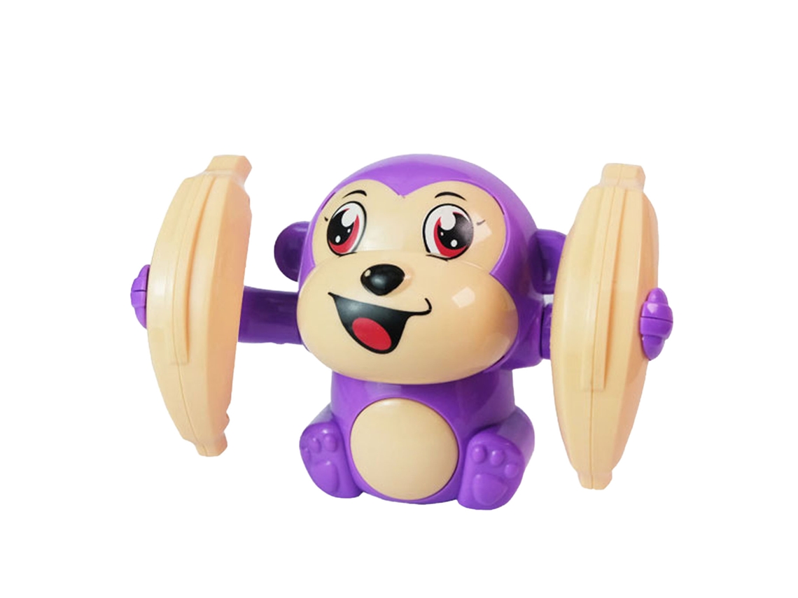 Brinquedo De Macaco Com Rodas Educativo E Inspirador Para Bebês E Crianças Com Bordas Suaves Roxas