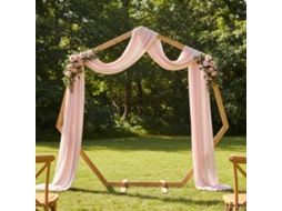 Vidaxl Arco De Casamento Marrom Claro 221 X 92 X 216 Cm