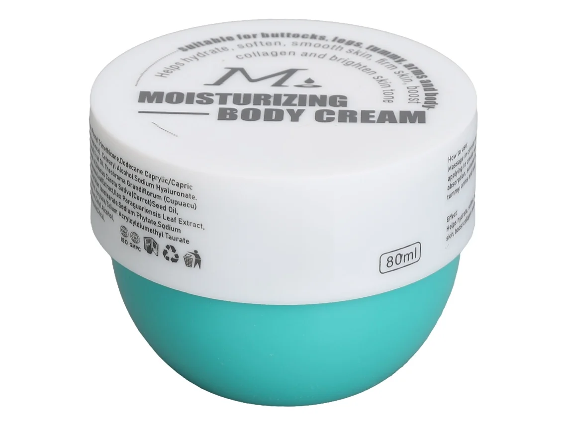 Creme hidratante e firmador para os glúteos com sabor de coco caramelizado.